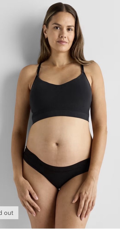 NWOT Quince Womens M Beige Not Black Shown Second Skin Maternity Thong (6-pack)