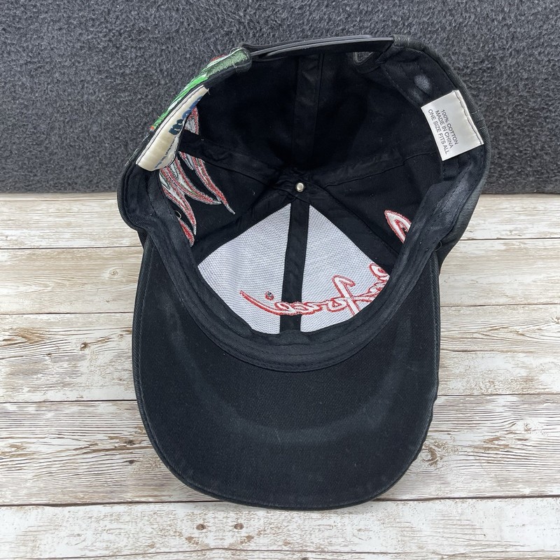 John Force Racing 14x Champion Adjustable Main Gate Black Hat Green Flames gallery