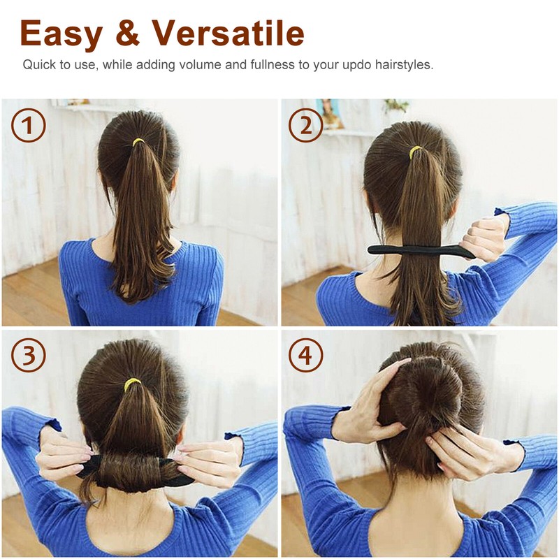 4 Pcs Magic Foam Hair Bow Sponge Bun Maker Donut Ponytail Clip Twist Sock Tools gallery