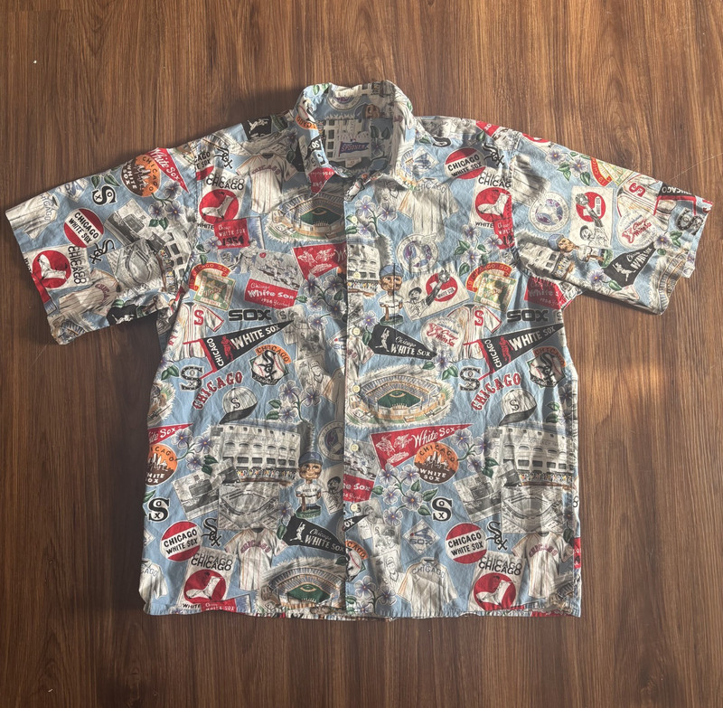 Reyn Spooner Chicago White Sox MLB Aloha Shirt XL USA Made Hawaiian Vintage
