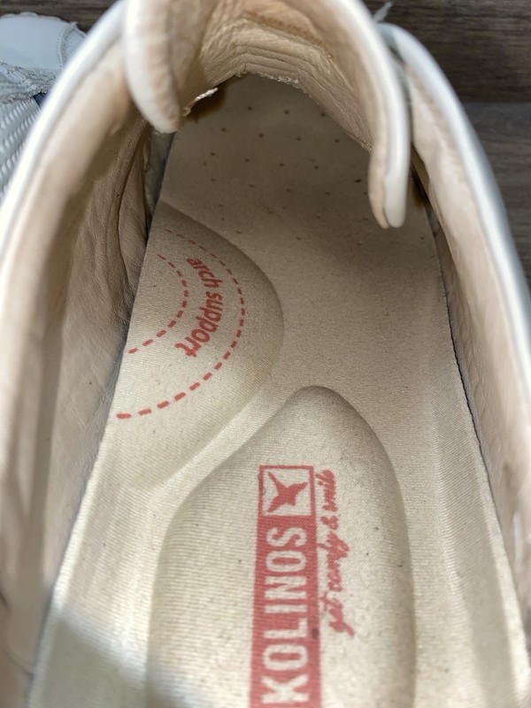 Pikolinos Slip On Loafers Driving Shoes White Blue Leather Mens Size EU 41 US 8 gallery