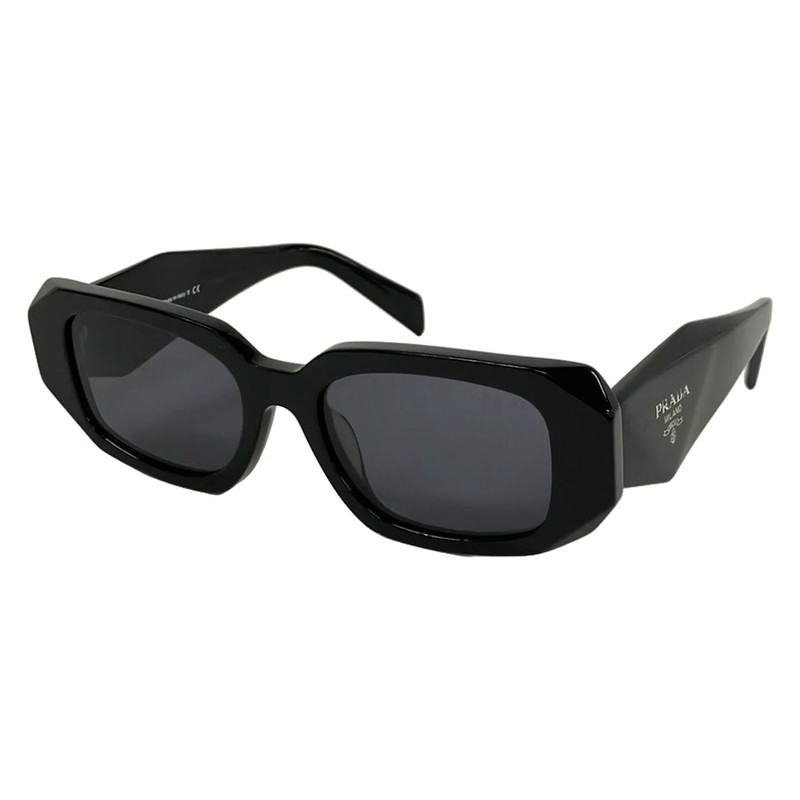 PRADA SPR17W-F Black Plastic Sunglasses