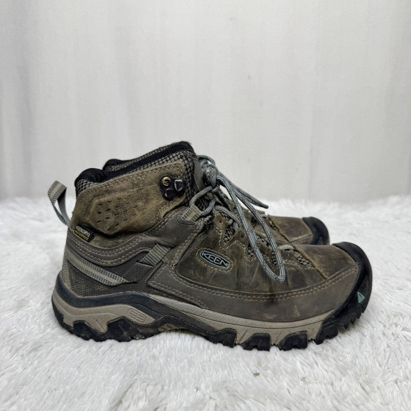 Keen sz 7.5 Targhee 2 Mid gray leather waterproof lace up hiking boots women’s gallery