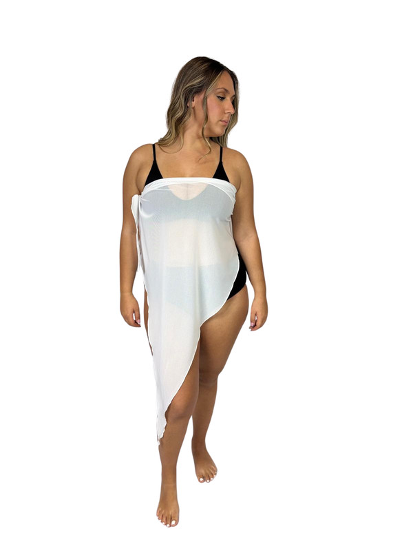 inkaWrap by Inka Resort: MULTIFUNCTIONAL SWIM COVER UP – WHITE – Size 1: XS/L