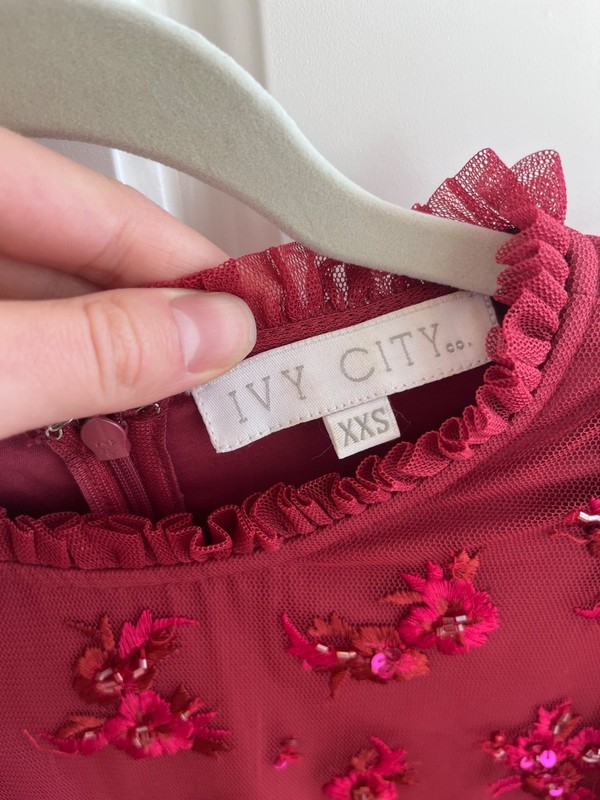 Ivy City Co Anastasia Dress XXS in red gallery