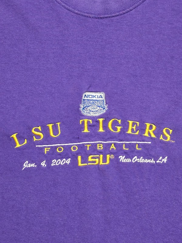 VTG LSU Tigers Nokia Sugar Bowl 2004 National Championship TShirt Mens XL Purple gallery