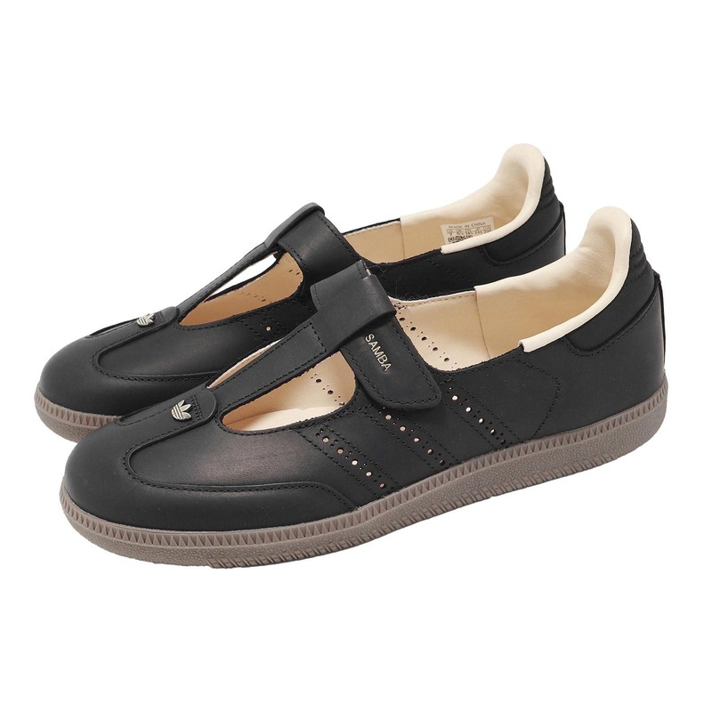 adidas Originals Samba Jane W Core Black Crystal Sand Gum Women Casual KJ3970