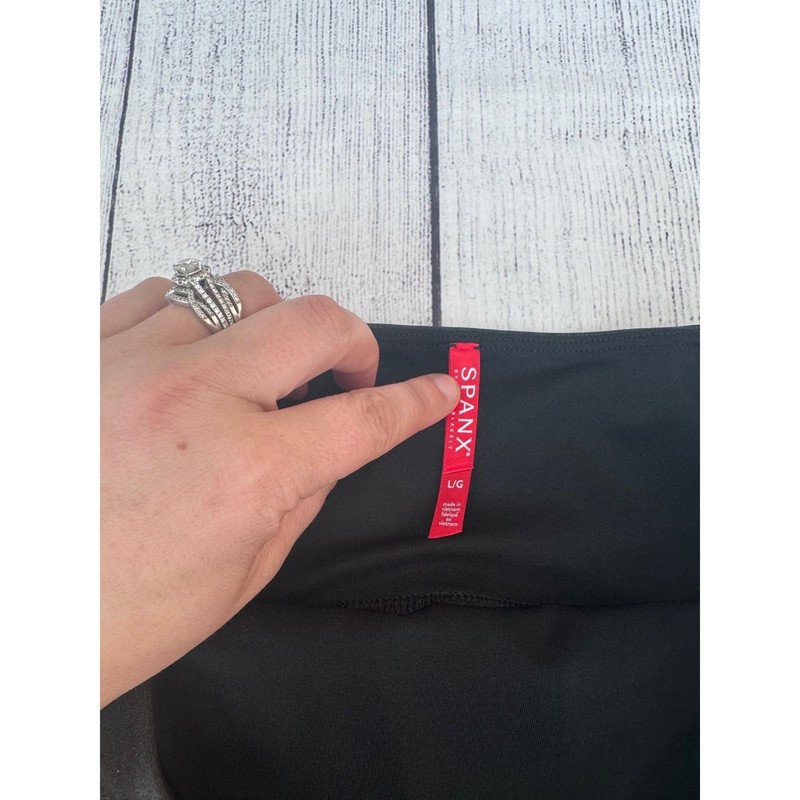 Spanx Faux Leather Leggings Black High Waisted Tummy Control Large 2019PR L/G gallery