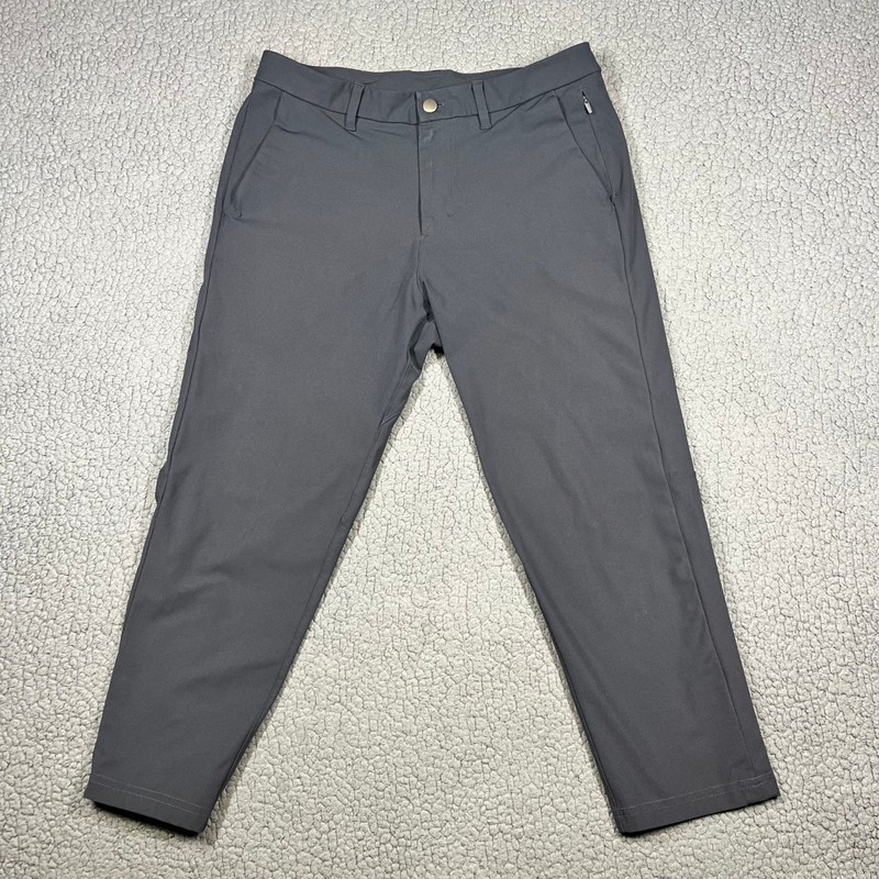 Lululemon Commission Slim Fit Pant Mens 32×25 Black Technical Chino Trousers