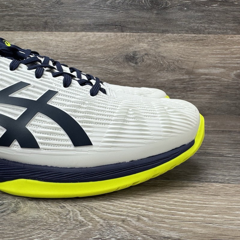 Asics Solution Speed FF Men 15 White Blue Athletic Tennis Pickleball Sneakers gallery