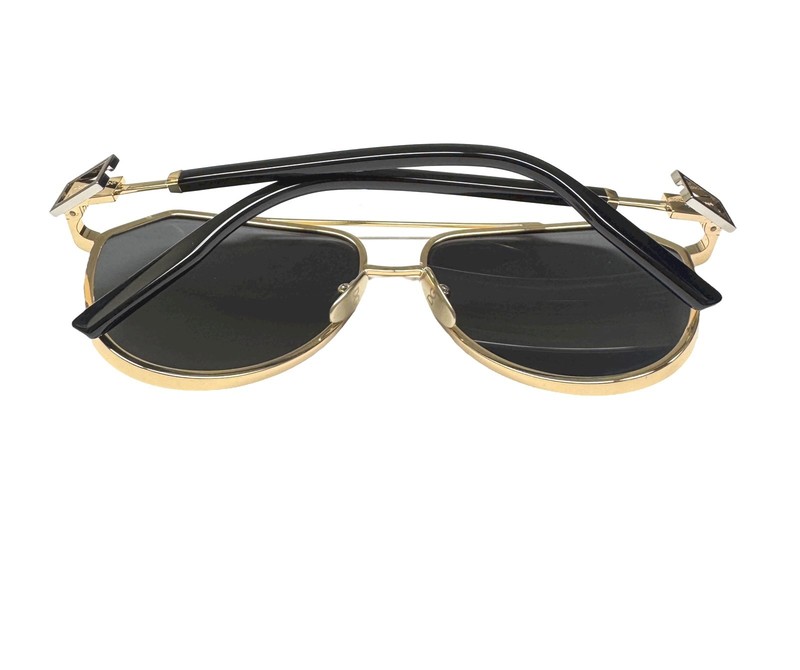 Dolce Gabbana Aviator Sunglasses Shiny Gold Plaque DG 2315 02/87 with Case gallery