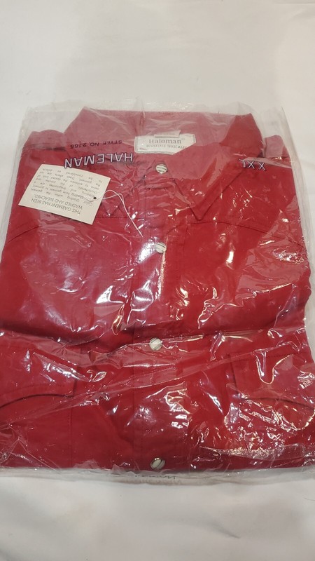 haleman red western long leeve shirt sz xxl NEW