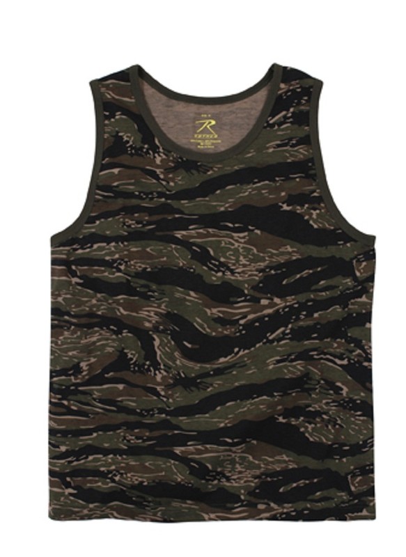 Tiger Stripe Camo Tank Top Muscle Shirt PT Hunting US Army USAF Navy SEAL’s Vet