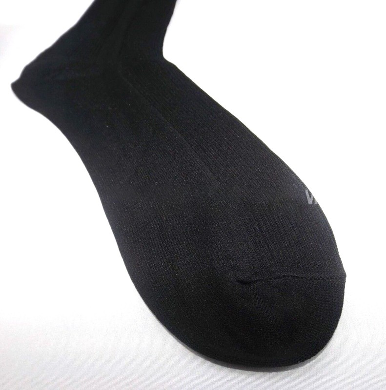 Mens Black Ribbed Dress Socks 6 Pairs Lot Size 9-11 10-13 Casual Nylon Socks gallery