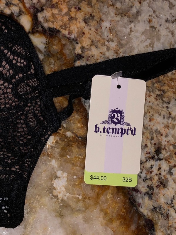 B.TEMPT'D WACOAL Undisclosed Lace Black Nude Underwire Demi Bra NEW Womens 32B gallery