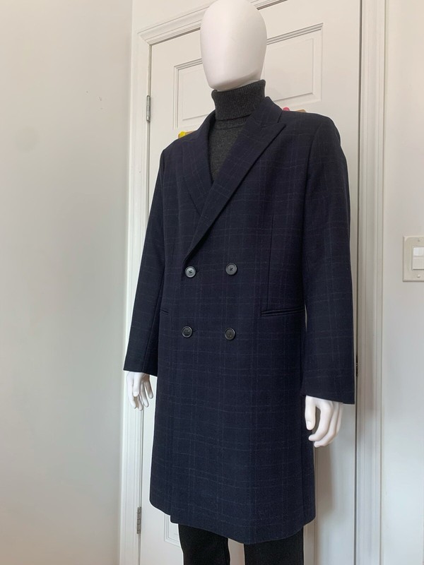 NWT Theory Men’s Baltic Multi Kensington Plaid Coat Size XXL $895 gallery