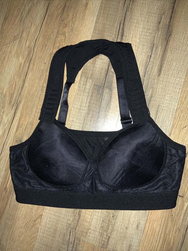 ZENSAH Women Athletic Sport Bra High Scoop Neck Ladder Strap Racerback Black 34C gallery