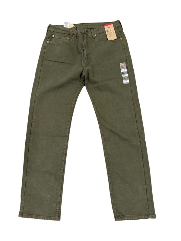 Levis 505 Jeans New Mens Regular Fit Straight Leg Color Olive Green 005052615 gallery