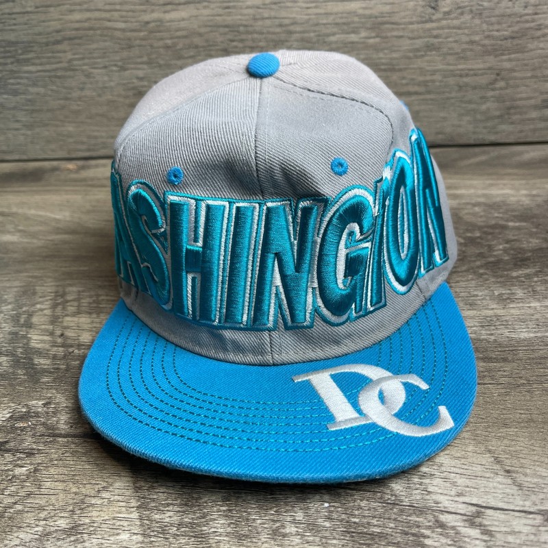 City Hunter Cap Men One Size Gray Washington DC 100% Acrylic 6-Panel Hip Hop Hat