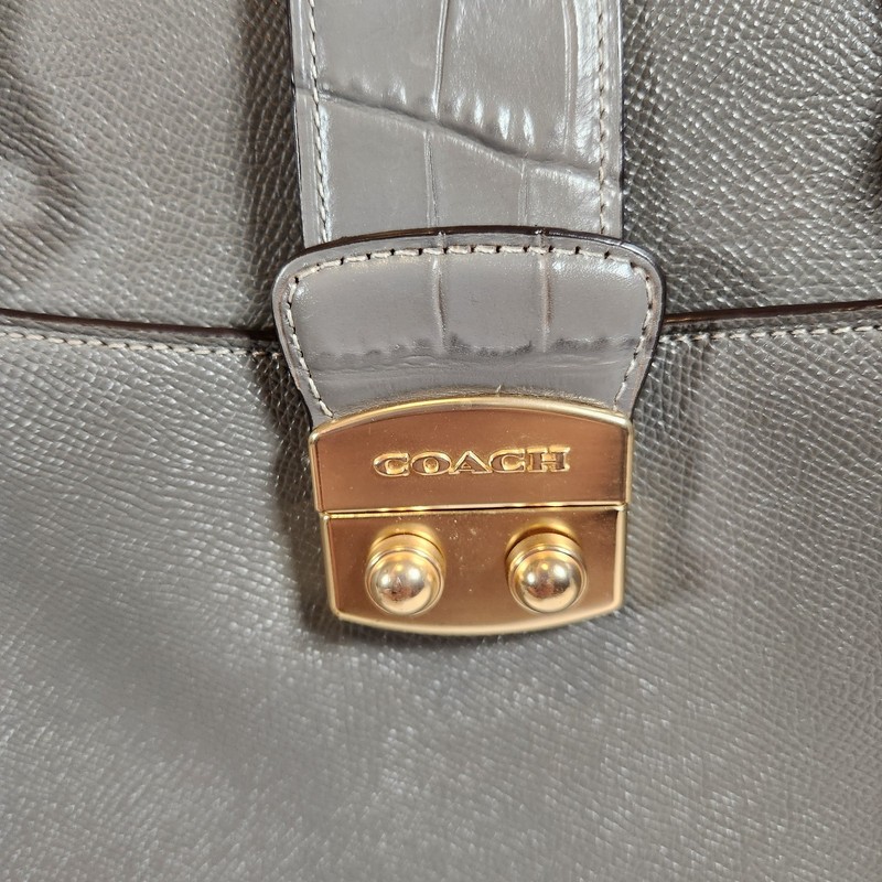 Coach Avary Carry-all in grey with gold-tone hardware MINT gallery