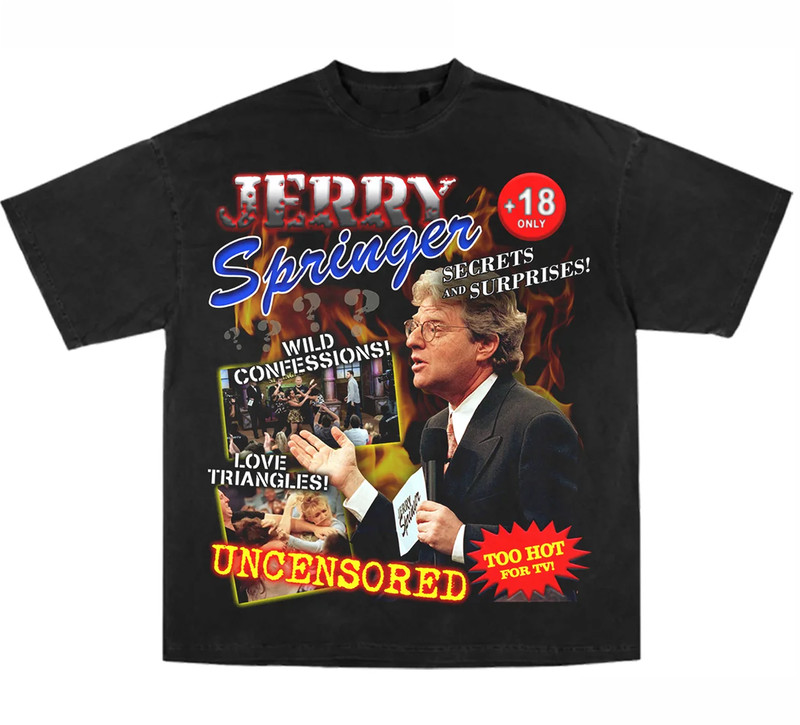 Retro Jerry 90s Jerry Springer Show Shirt Classic Black Unisex S-5XL