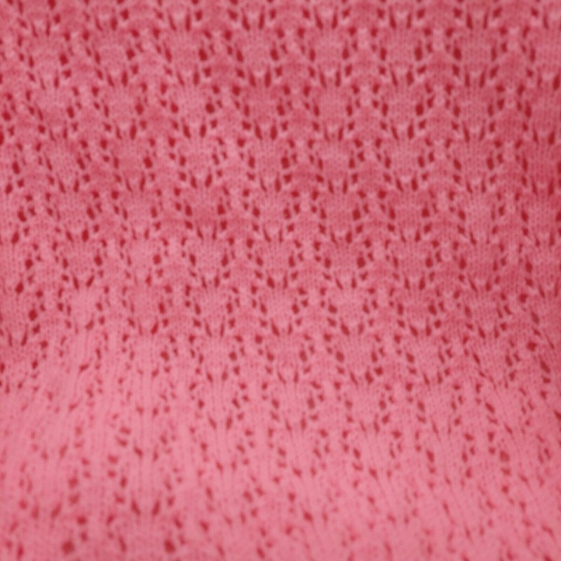 The Halle Bros Co Pink Knit Crochet Cardigan Medium / Large Lined Japan READ gallery