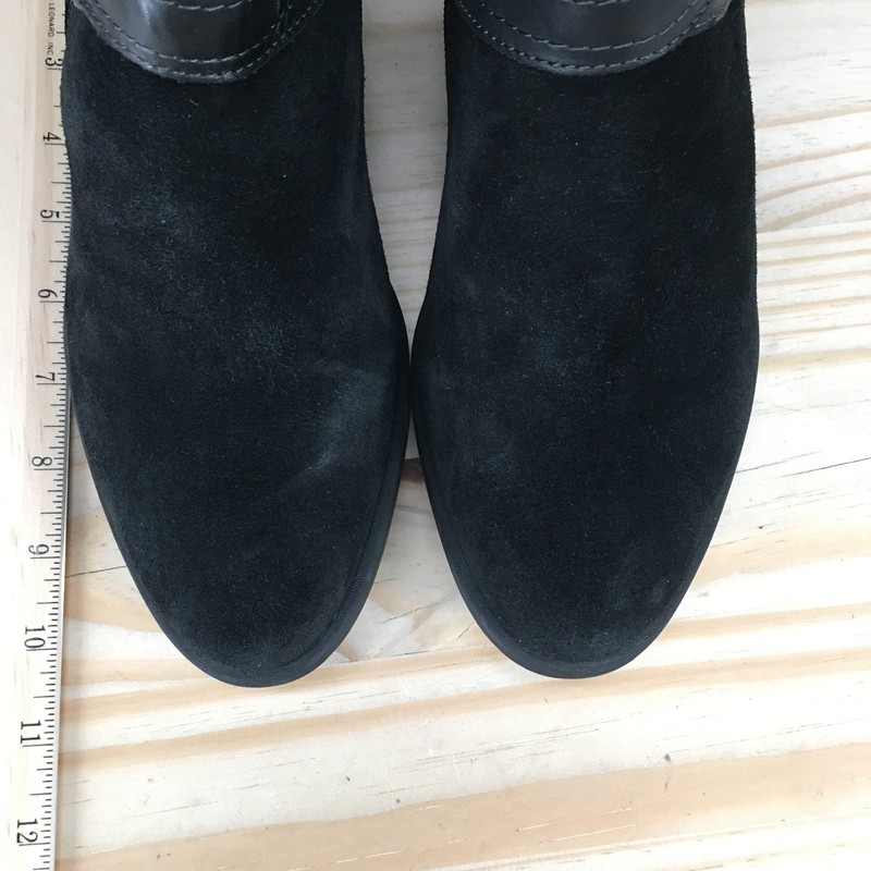 Earth Boots Womens 9 M Peak Porter Casual Side Zip Ankle Bootie Black Suede gallery