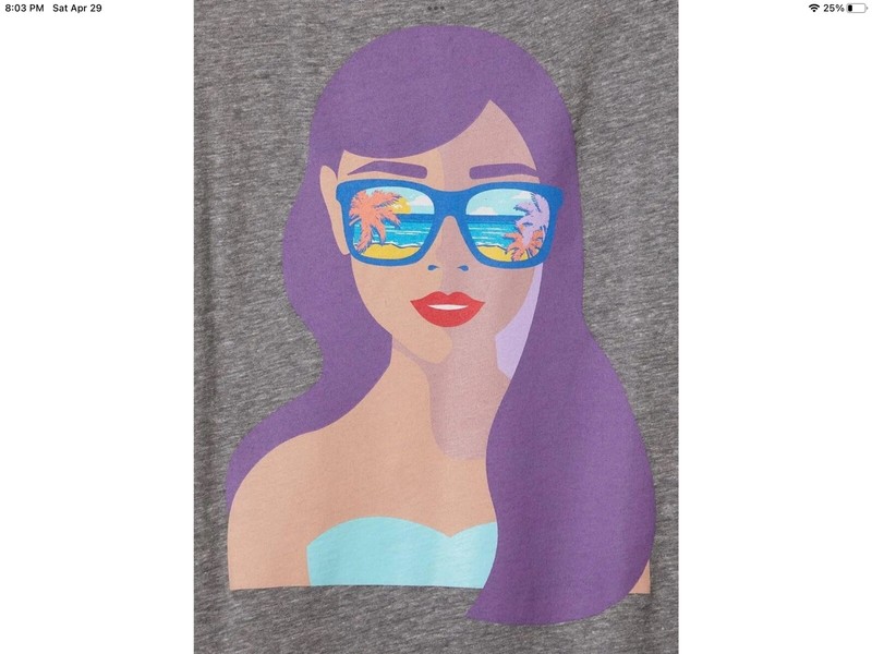 Torrid 0 Lg Grey Sunny Girl Scenic Sunnies Sunglasses Tank Top Size 0 large NWOT gallery