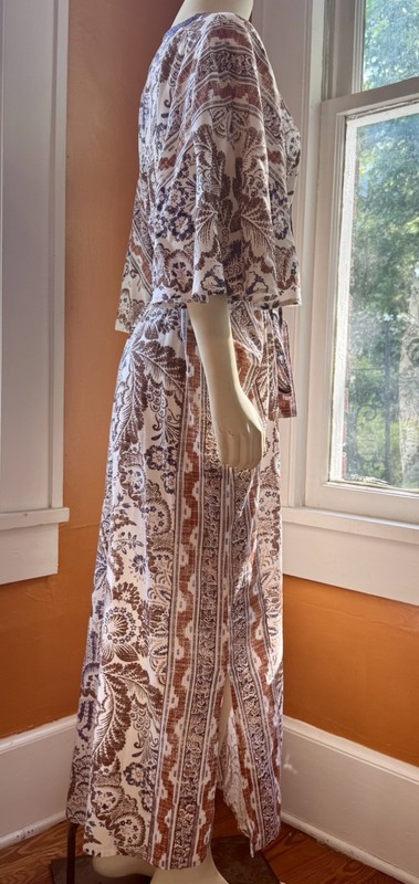 Villa D' Ascoli x The Company Store Printed Caftan Sz Small Boho Resort Coastal gallery