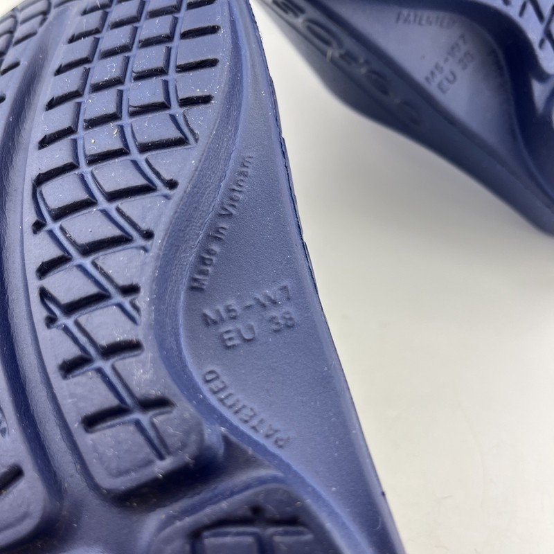 Oofos OOahh Navy Blue Sport Flex Slide Sandals Recovery Footwear EU 38 / W7 M5 gallery