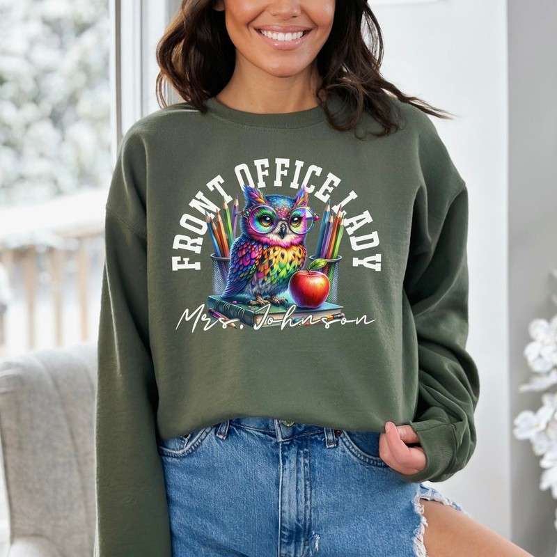 Front office lady funny Personalized Unisex Sweatshirt Custom School administrat gallery