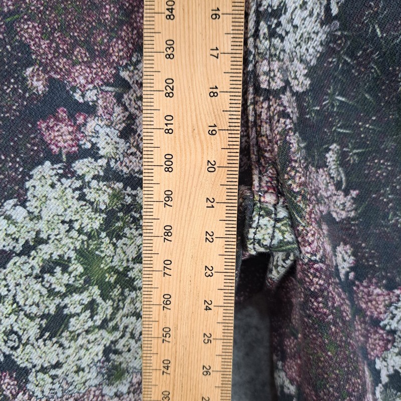 J Brand Jeans Womens 24 Black Floral Print Super Skinny Mid Rise NEW 8951 gallery