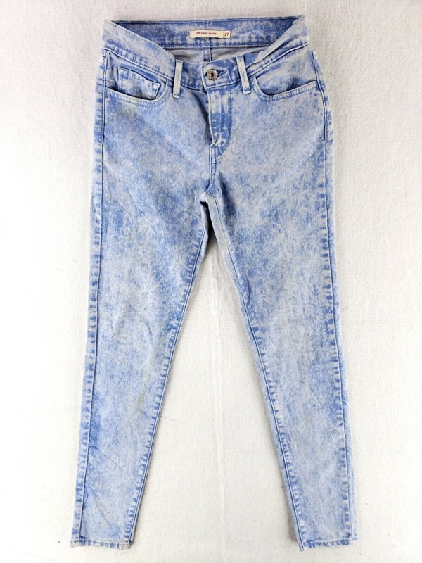 FLAWS Levi’s 710 Super Skinny Sz 27 Women’s Jeans Stretch Modern Current STAINS