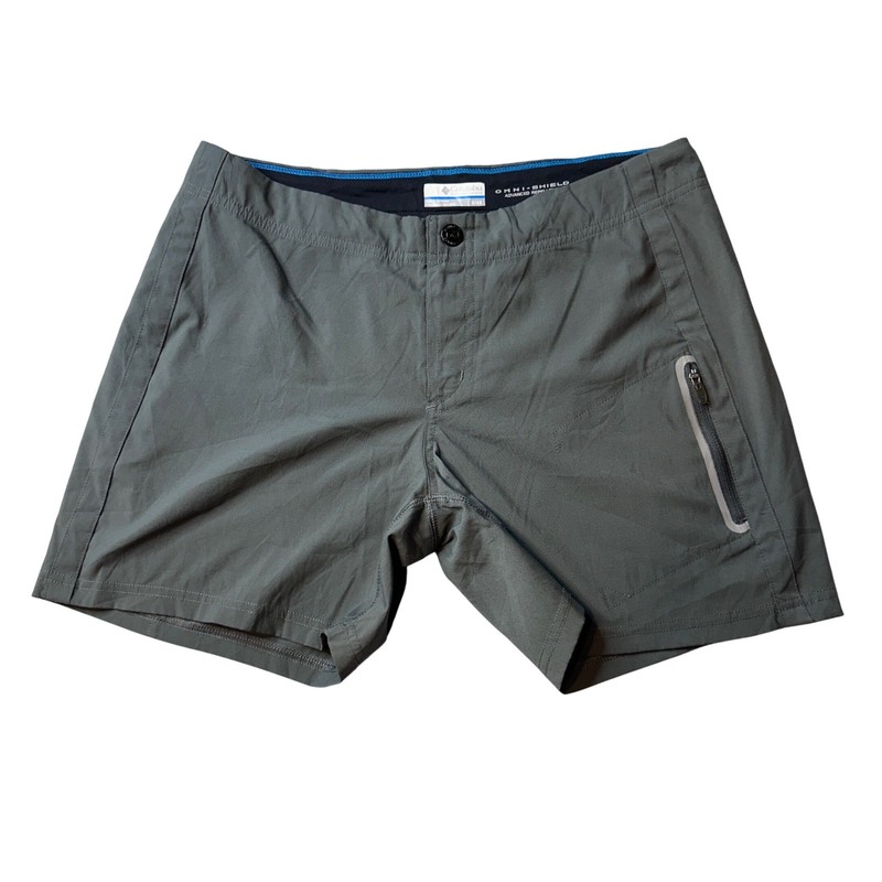 Columbia Shorts Womens 8 Gray Omni-Shield Hiking Outdoor Water Repellent 5″ In