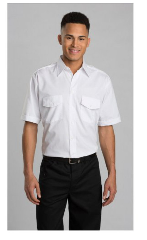 Edwards 1212 Mens Short Sleeve Navigator white shirt LARGE