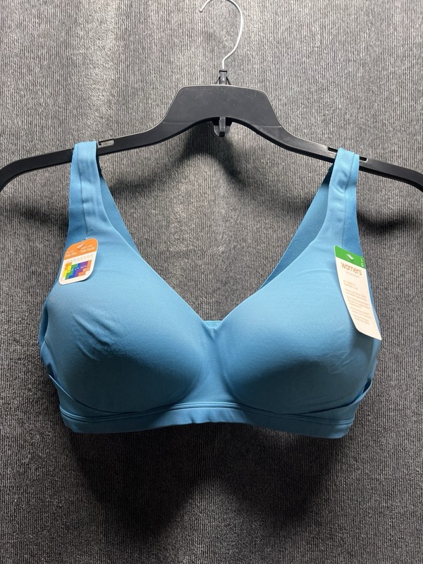 Warner’s Bra Woman’s Size Large No Side Effects Wireless Lightly Lined Blue