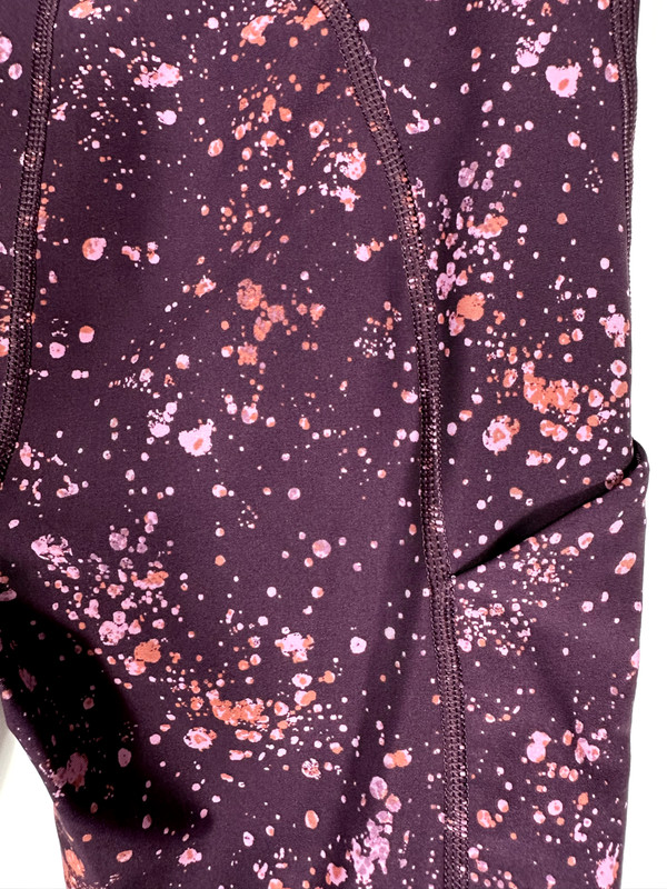 Athleta Leggings Women's Size Small Ultimate Stash Pocket Splat Capri Purple gallery
