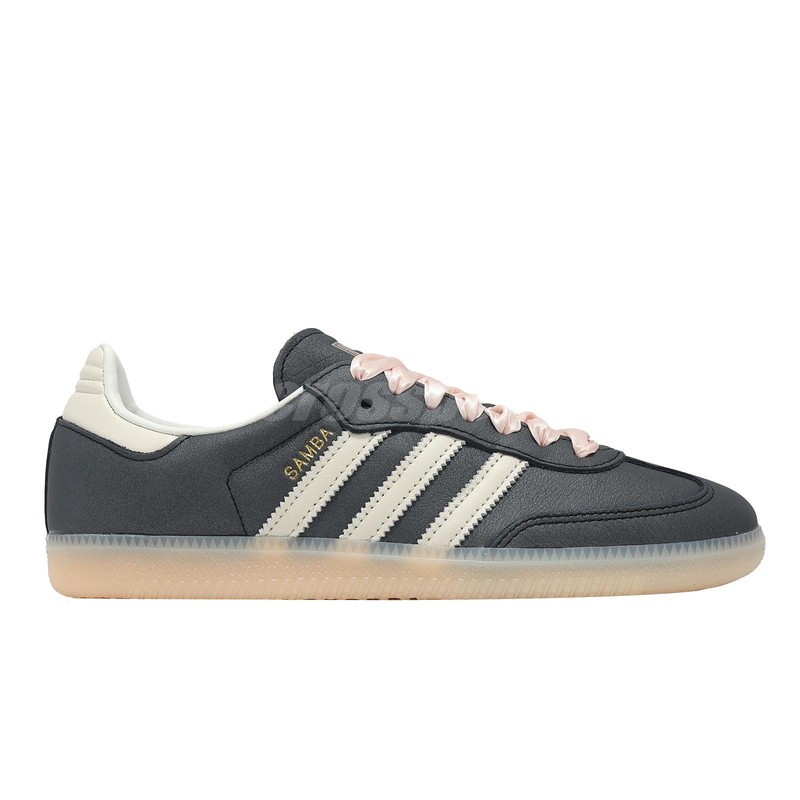 adidas Originals Samba OG W Black Wonder Quartz Ribbon Laces Women Casual IH8047 gallery