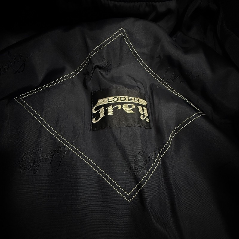 Vintage Lodenfrey Wool Overcoat Trench Coat Black Size 52 gallery