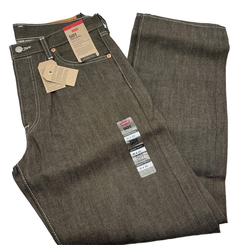 Levis 501 Shrink To Fit Button Fly Jeans Rusty Beige 31×30