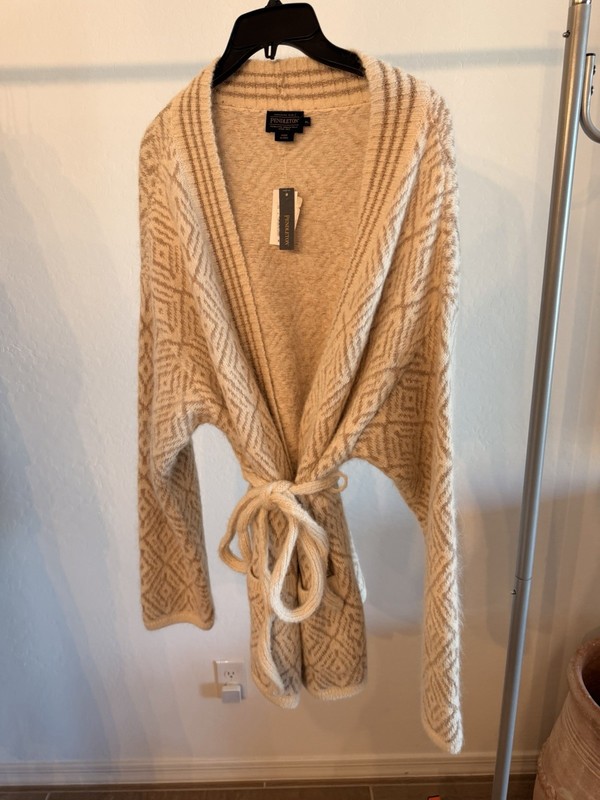 pendleton women’s textured alpaca cardigan Sz M NWT $269