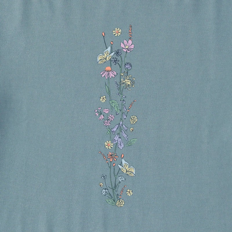 Life is Good Women's Butterflies & Wildflowers Long Sleeve Crusher Tee gallery