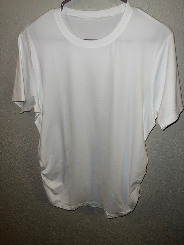 XXL Women's Maternity Shirts Sleeve Casual Crew Neck Undershirts Side Ruched gallery
