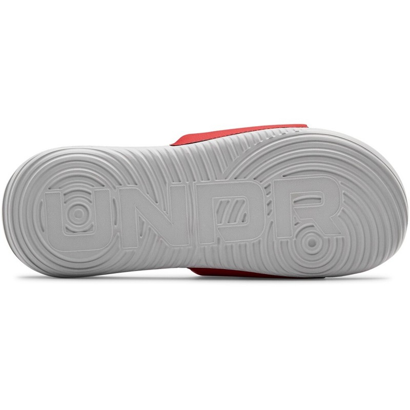 Under Armour UA Ansa Fixed Strap Slides Men’s 7 Gray/Red Comfort Sandals New gallery