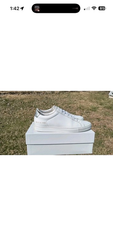 Common Projects Retro White/Silver 6019 42EU 9/9.5US w Box COA $450