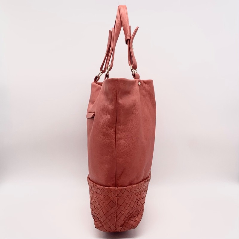 Elliot Lucca Red Pebbled Leather Cartagena Tote Bag gallery