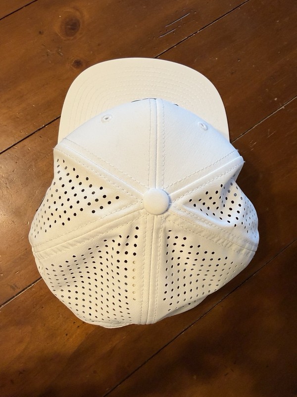 Branded Bills White/Black Solid Baseball Cap One Size Adjustable Perforated gallery