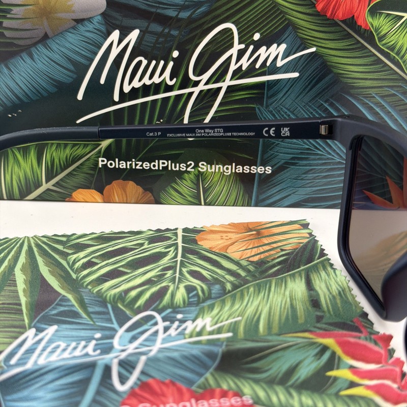 DEFECTIVE Maui Jim Mens One Way 56mm Blue Polarized Sunglasses MJ0875S00 G3D gallery