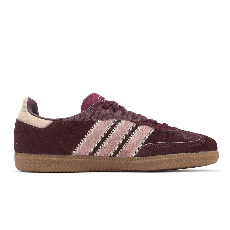 adidas Originals Samba OG W Maroon Sand Strata Pony Women Casual Shoes JP5330 gallery