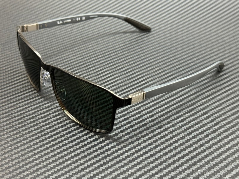 RAY BAN RB3721 914471 Black Dark Green Unisex 59 mm Sunglasses